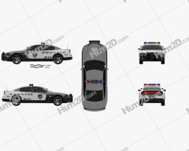 Dodge Charger Police 2011 car clipart