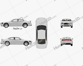 Dodge Charger (LX) 2011 com interior HQ car clipart