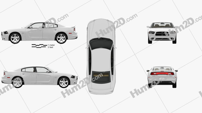 Dodge Charger (LX) 2011 with HQ Interior car clipart