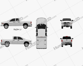 Dodge Ram 1500 Quad Cab Laramie 140-inch Box 2008 car clipart