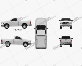 Dodge Ram 1500 Regular Cab SLT 6-foot 4-inch Box 2012 car clipart