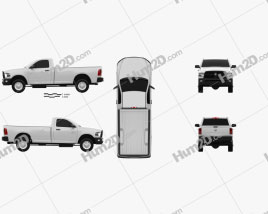 Dodge Ram 2500 Regular Cab ST 6-foot 4-inch Box 2012 car clipart