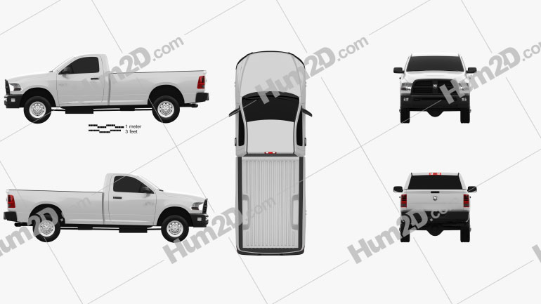 Dodge Ram 2500 Regular Cab ST 6-foot 4-inch Box 2012 car clipart