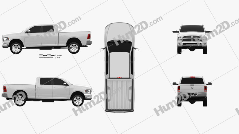 Dodge Ram 2500 Crew Cab Big Horn 6-foot 4-inch Box 2012 car clipart