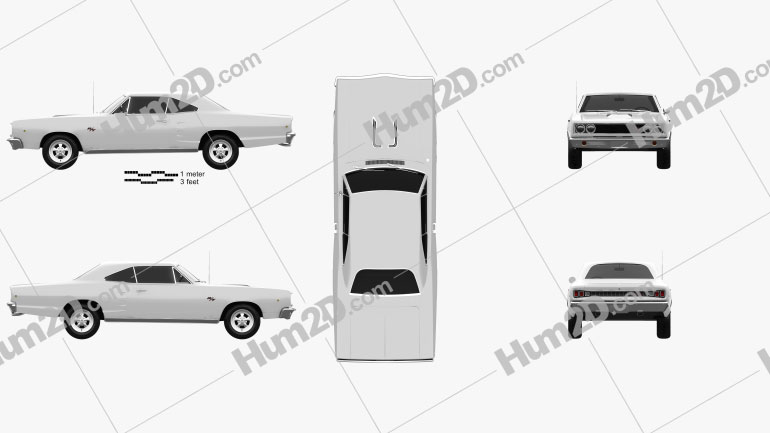 Dodge Coronet R/T Coupe 1968 PNG Clipart