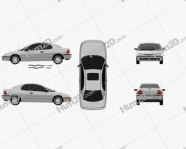Dodge Neon Sport Coupe 1996 car clipart