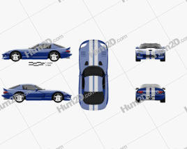 Dodge Viper GTS 1998 car clipart