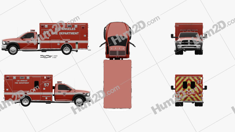 Dodge Ram LAFD Paramedic 2014 PNG Clipart