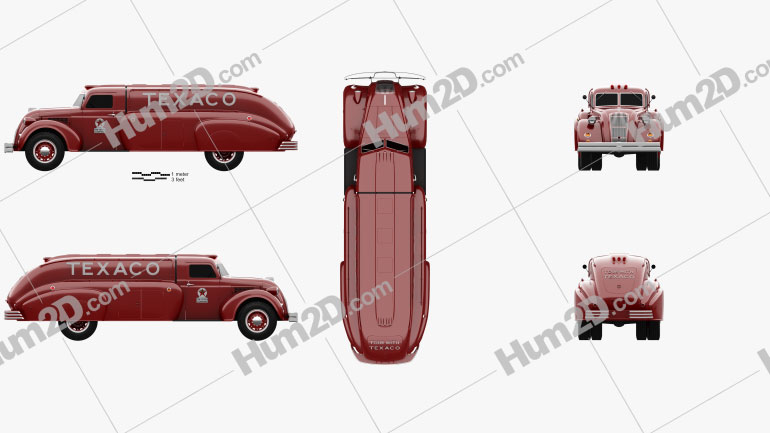 Dodge Airflow Tank Truck 1938 clipart
