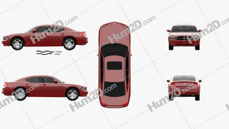 Dodge Charger (LX) 2006 car clipart