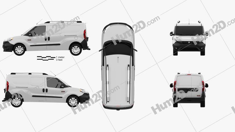 Dodge Ram Promaster City Cargo L2H1 2015 clipart