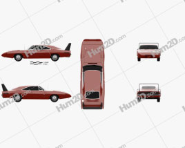 Dodge Charger Daytona Hemi 1969 car clipart
