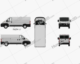 Dodge Ram ProMaster Cargo Van L2H1 com interior HQ 2013 clipart