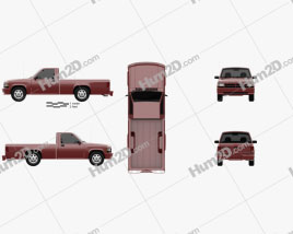 Dodge Dakota Regular Cab 1991 car clipart