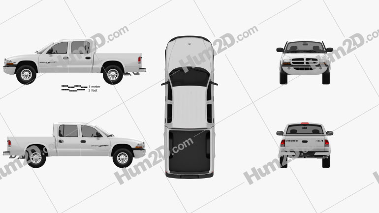 Dodge Dakota Sport Quad Cab 2000 car clipart