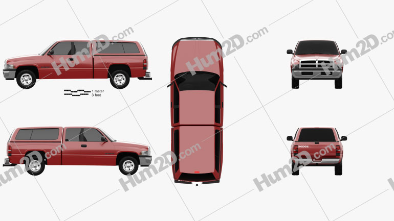 Dodge Ram 1500 Club Cab ST 1999 Blueprint