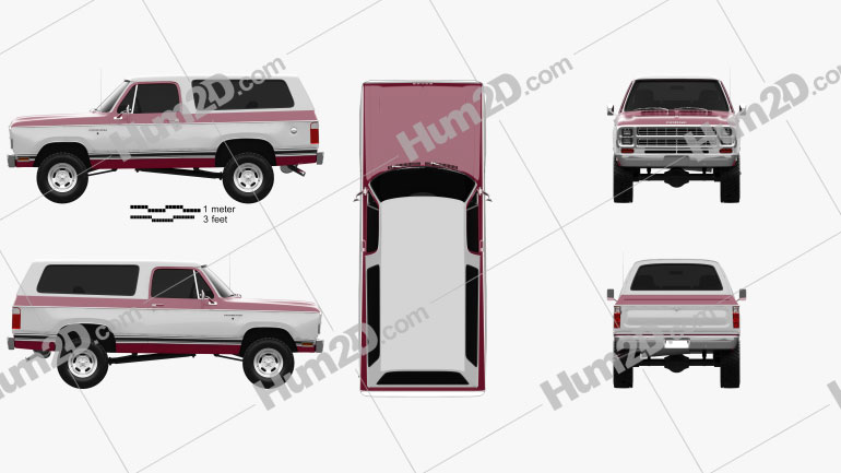 Dodge Ramcharger 1979 car clipart
