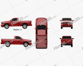 Dodge Ram 1500 Regular Cab Sports 2017 car clipart
