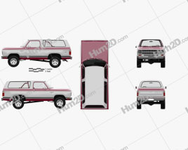 Dodge Ramcharger with HQ interior 1979 car clipart