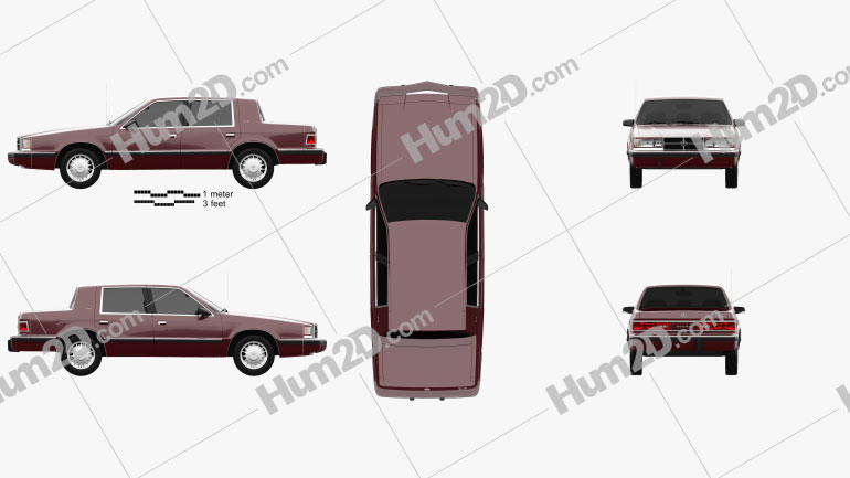 Dodge Dynasty 1993 Clipart Image