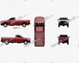 Dodge Ram 3500 Regular Cab pickup 2014 car clipart