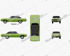Dodge Dart Swinger convertible 1970 car clipart
