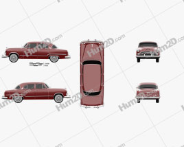 Dodge Coronet sedan 1953 car clipart