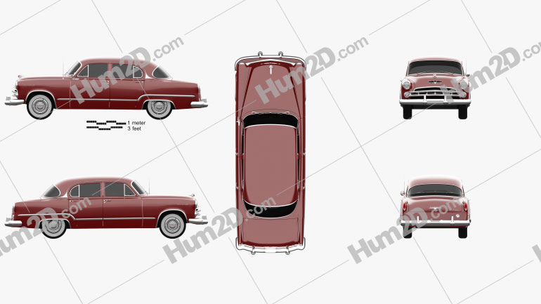 Dodge Coronet sedan 1953 car clipart