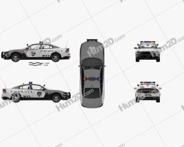 Dodge Charger Police with HQ interior 2015 car clipart