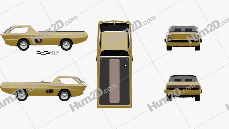 Dodge Deora 1967 car clipart