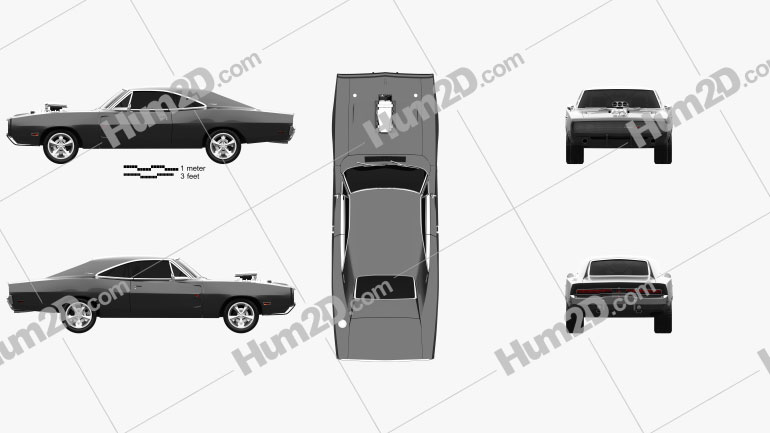 Dodge Charger HEMI 1970 PNG Clipart