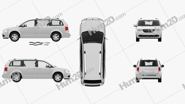 Dodge Grand Caravan with HQ interior 2011 clipart