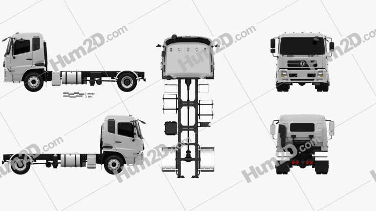 Dongfeng KR Chassis Truck 2014 clipart