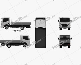 Dongfeng DF Flatbed Truck 2012 clipart