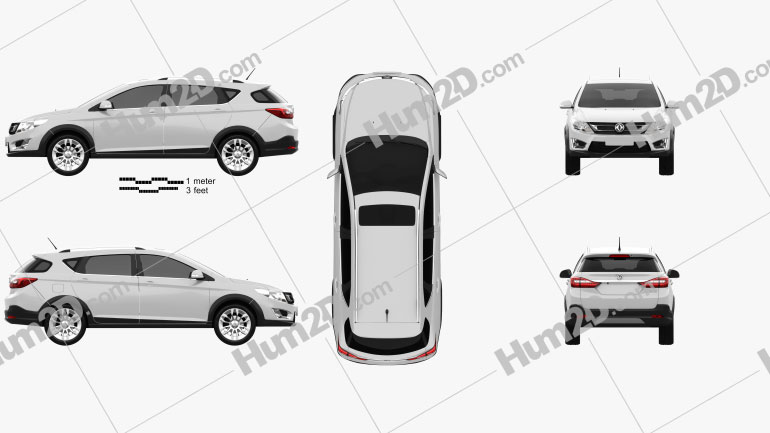 Dongfeng AX3 2016 car clipart