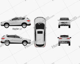 Dongfeng AX7 2015 car clipart