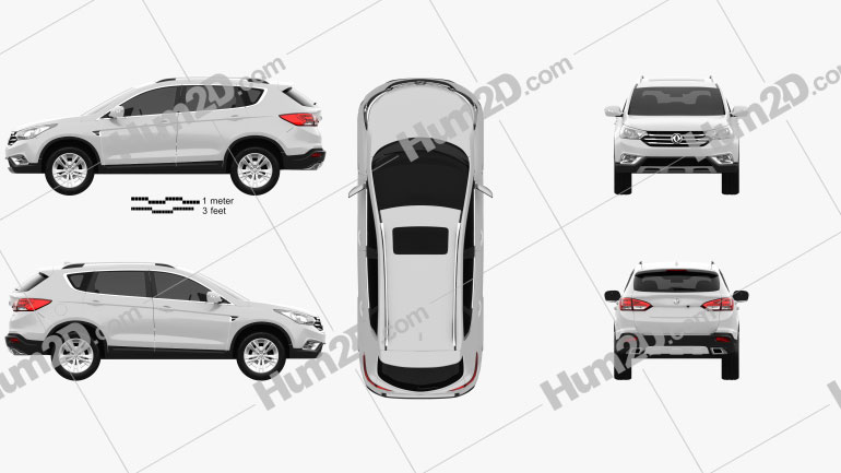 Dongfeng AX7 2015 car clipart