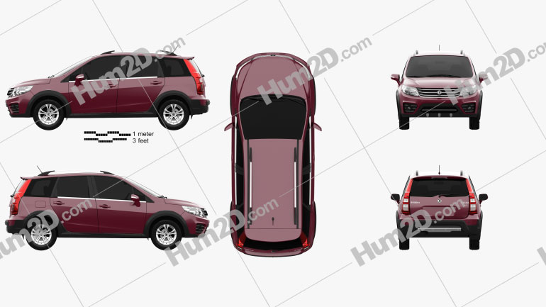 Dongfeng Jingyi X3 2014 car clipart
