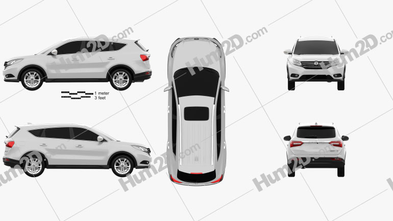 DongFeng Fengguang 580 2016 car clipart