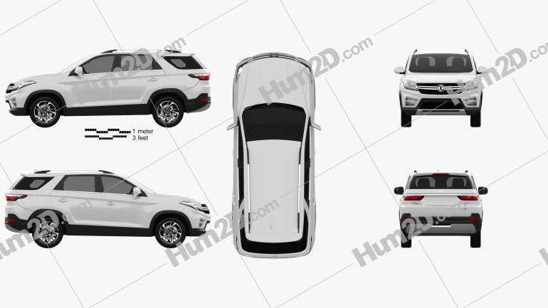 DongFeng Fengxing S560 2018 car clipart