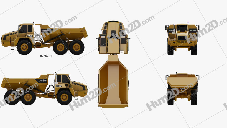 Doosan DA40 Caminhão basculante 2011 clipart