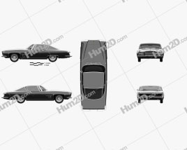 Dual-Ghia L6.4 coupe 1960 car clipart