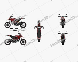 Ducati Hypermotard 2013 Motorrad clipart