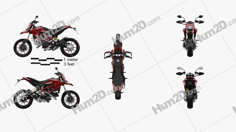 Ducati Hypermotard 2013 Motorcycle clipart