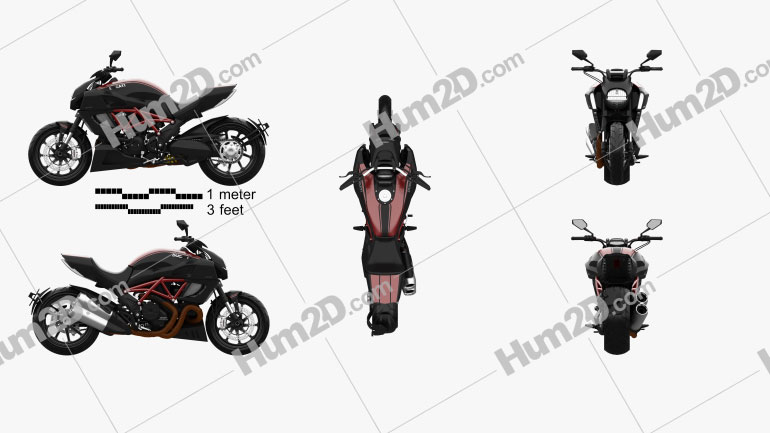 Ducati Diavel 2011 Moto clipart