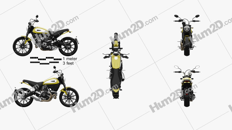 Ducati Scrambler Icon 2015 Motorcycle clipart