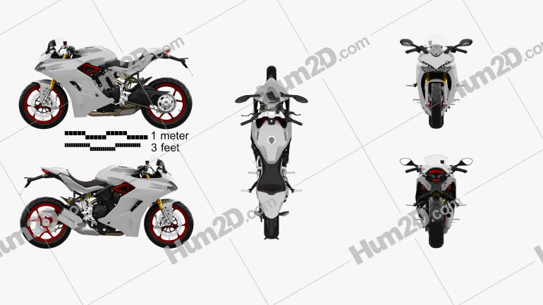 Ducati Supersport S 2017 Motorcycle clipart