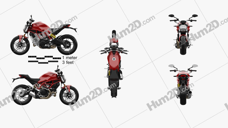 Ducati Monster 797 2018 Motorcycle clipart