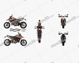 Ducati Hypermotard 950SP 2019 Moto clipart