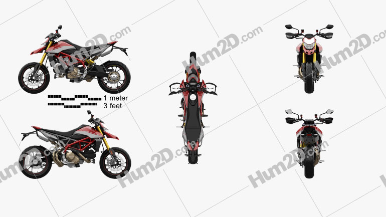Ducati Hypermotard 950SP 2019 Clipart Image